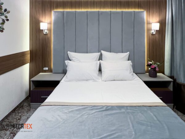 Lenjerii de pat hotel - Cearșaf pat hotel 100% bumbac percale London, TC200, 270 x 290 cm - Horecatex.ro