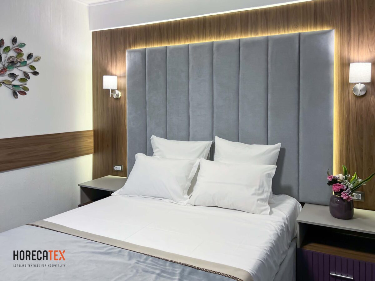 Lenjerii de pat hotel - Set lenjerie pat hotel sateen, 2 persoane pat queen size 160 x 200cm - 12869 - Horecatex.ro
